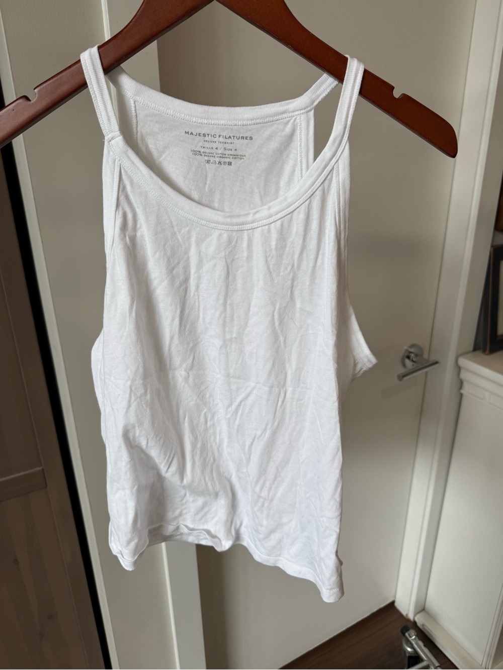 Majestic Filatures Women's White Scoop Neck Tank
